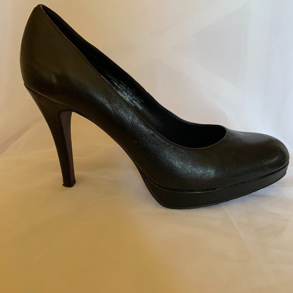 Black Leather  High heeled Shoes by  Vianni Collection (size 9.5) - Picture 3 of 7